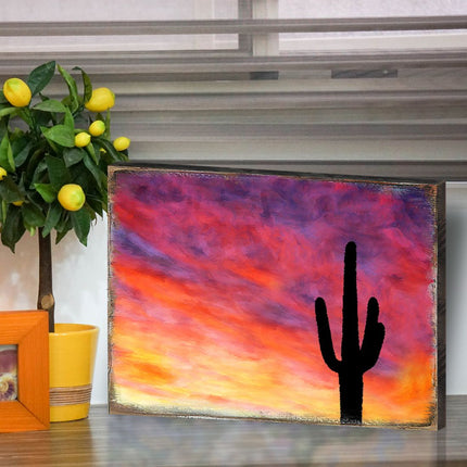 Cactus Art Wooden Wall Art by Nature Wonders - Nature Wildlife Decor  - 95241B-3