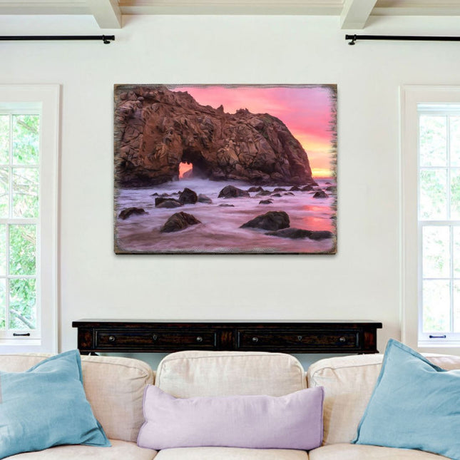 Ocean Sunset Art Wooden Wall Art by Nature Wonders - Nature Wildlife Decor  - 95403B-0