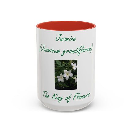 15oz Accent Mug – Jasmine Flower, King of Flowers