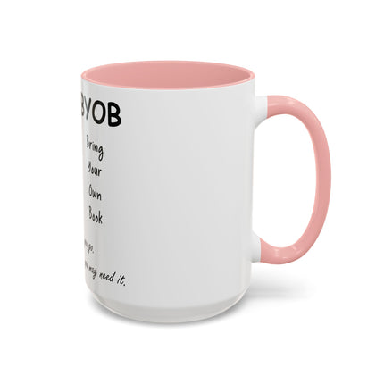 BYOB Accent Mug – “Bring Your Own Book” – 15oz Ceramic for Book Lovers