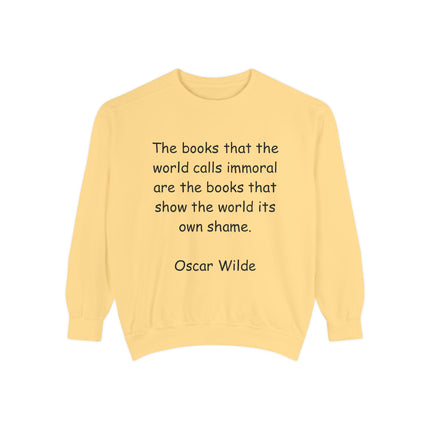 Oscar Wilde Quote Sweatshirt – “Books & Shame” – Unisex Literary Style