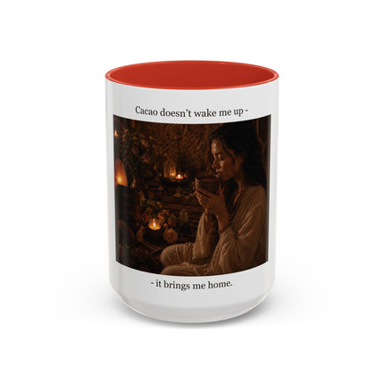 Cacao Brings Me Home Accent Coffee Mug – Cozy Ritual Hot Chocolate Gift (11/15oz)