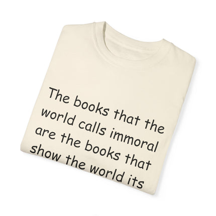 Oscar Wilde Quote Tee – “Books the World Calls Immoral” – Unisex Fit