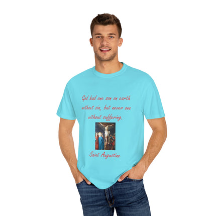 Saint Augustine Quote Tee – Unisex Garment-Dyed Shirt of Faith