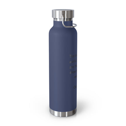 Oscar Wilde Insulated Bottle – “Books & Shame” Quote – 22oz Copper
