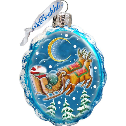 Christmas Night Mercury Glass Ornaments Set of 3 by G. DeBrekht - Christmas Santa Snowman Decor - 770103S3-2