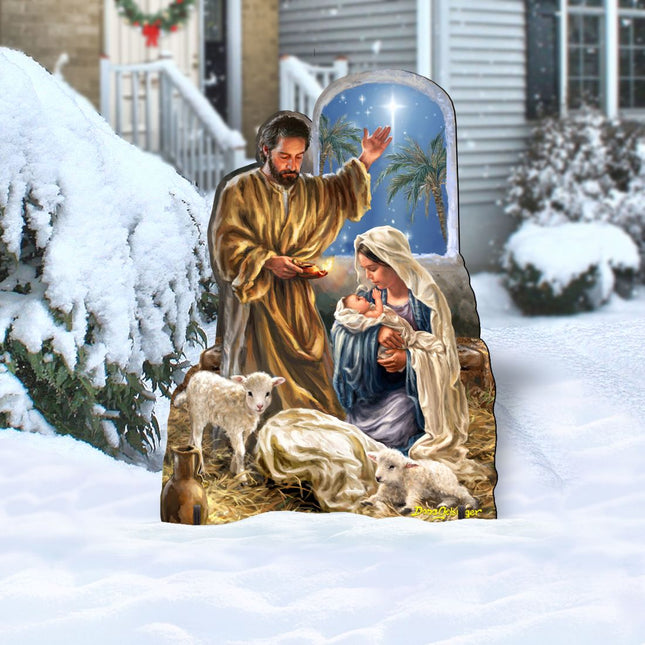 Glory to God Nativity Outdoor Decor by D. Gelsinger - Nativity Holiday Decor - 8461045F-DG-0