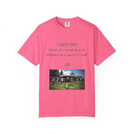 Flower Child Unisex Garment-Dyed T-Shirt – Vintage Inspiration for Free Spirits