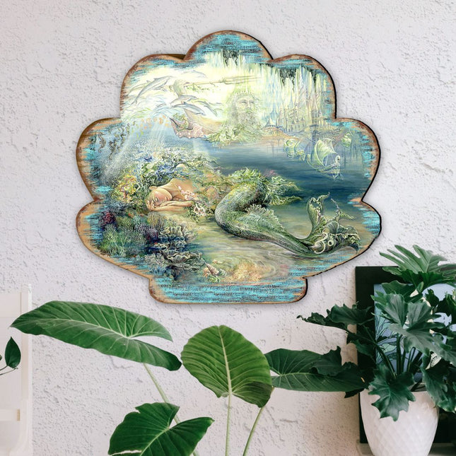 Dreams of Atlantis Wall Hanger by Josephine Wall - Coastal Sea-Life Decor - 8472102H-JW-0