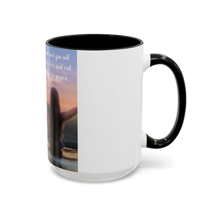 Ageless Hippie Soul Mug | 15oz Accent Cup with Peaceful Watercolor