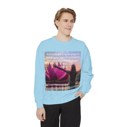 Inspirational Yoga Sweatshirt - 'Knock on the Door to My Soul'