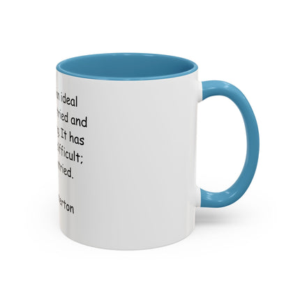 Accent Coffee Mug — "The Christian ideal has not been tried and found wanting" G.K. Chesterton Quote