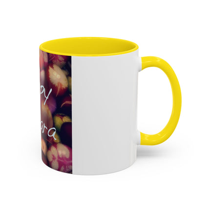 Ostara Accent Mug – 11oz Ceramic Cup with Colored Egg Design
