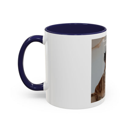 Cat Hug Coffee Mug – "Marriage is an Endless Sleepover" Accent Mug