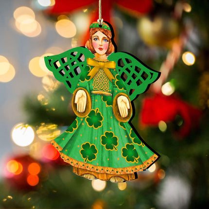 Irish Angel Wooden Ornaments by G. DeBrekht - Nativity Holiday Decor - 8199755-3