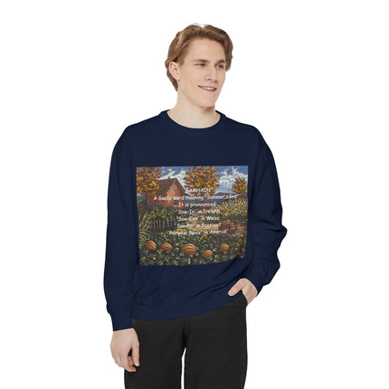 Samhain Sweatshirt – Cozy Unisex Pullover with Pumpkin Spice Wit
