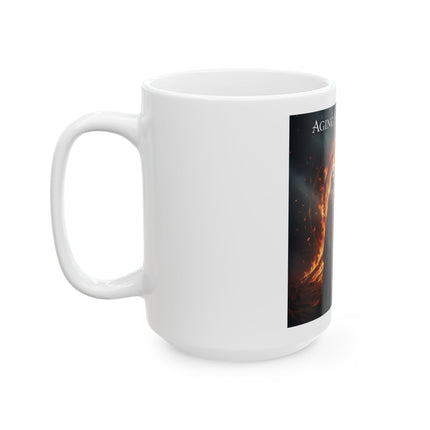 Aging Is Sacred Fire Ceramic Mug – Inspirational Witchy Coffee Cup (11oz, 15oz)
