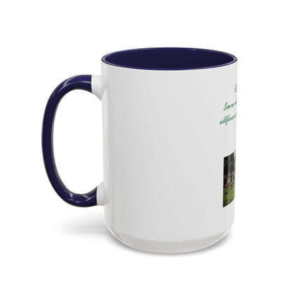 Flower Child Coffee Mug — 'Flower Child' Photo Mug with Green Script (11/15 oz)