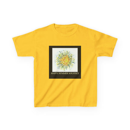 Kids Summer Solstice Tee - Happy Sun Design for Celebrations