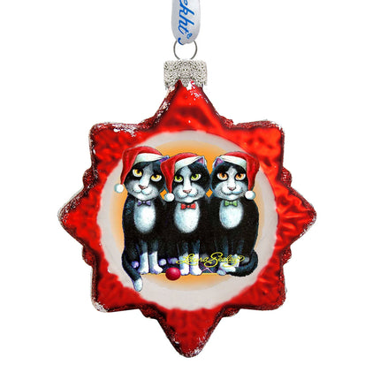 Boys Night Out Mercury Glass Ornament by Laura Seeley - Pets Dog and Cats Decor - 779215-LS-3