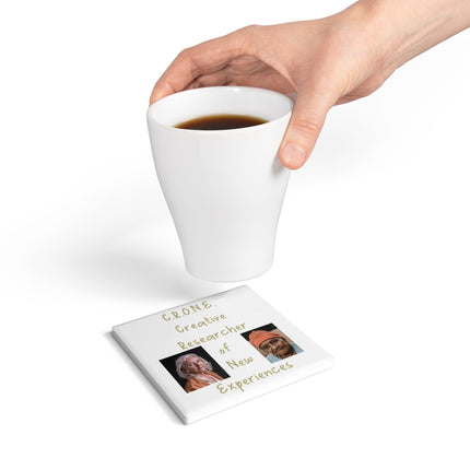 C.R.O.N.E. Ceramic Coaster – Creative Researcher of New Experiences