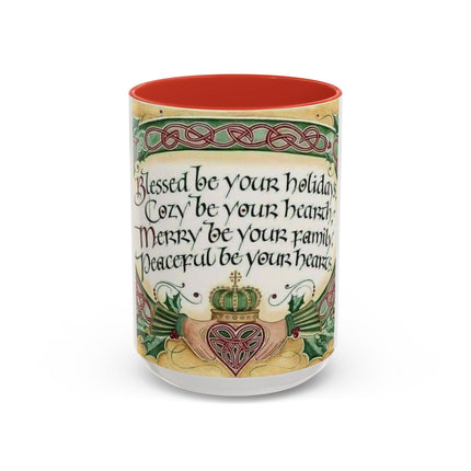 Celtic Holiday Blessings Mug – 15oz Accent for Cozy Gatherings