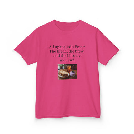 Lughnasadh  Kids Tee — “A Lughnasadh Feast: The bread, the brew, and the bilberry mousse!”