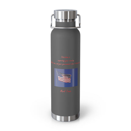 American Flag Copper Flask – 22oz Patriotic Insulated Bottle