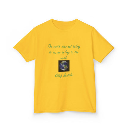 Kids Tee – “We Belong to the Earth” Quote – Eco-Friendly
