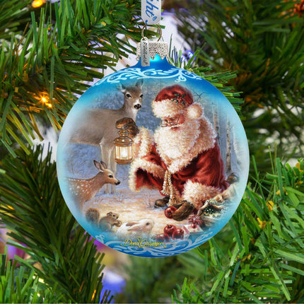 Abundance of Joy Glass Christmas Ornament by D Gelsinger - Santa and Snowman Decor - 71102-0104-1