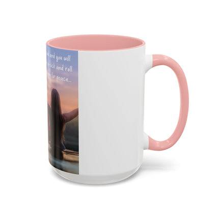 Ageless Hippie Soul Mug | 15oz Accent Cup with Peaceful Watercolor