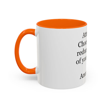 Coffee Mug - "Attention! Chocolate can reduce the size of your clothes." Funny Quote Accent Mug