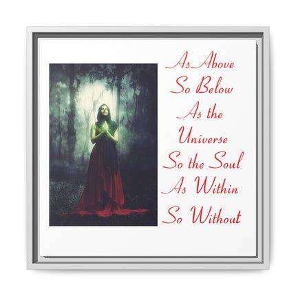 Framed Matte Canvas Art — "As Above So Below" Gothic Mystic Wall Print