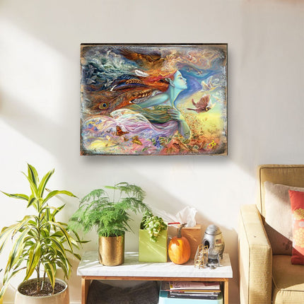 Spirit of Flight Fantasy Wooden Wall Art by Josephine Wall - Fantasy Decor - 852144-JW-3