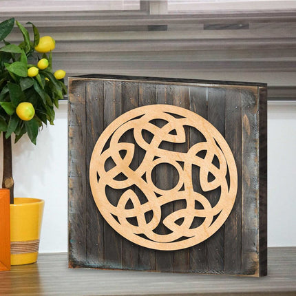 Celtic Spiral Wood Box Sign Wooden Wall Art by Celtic Art - Celtic Decor - 953164B-2