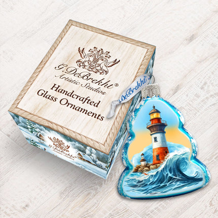 Lighthouse Mercury Glass Ornaments by G. Debrekht - Christmas Decor - 776030-3