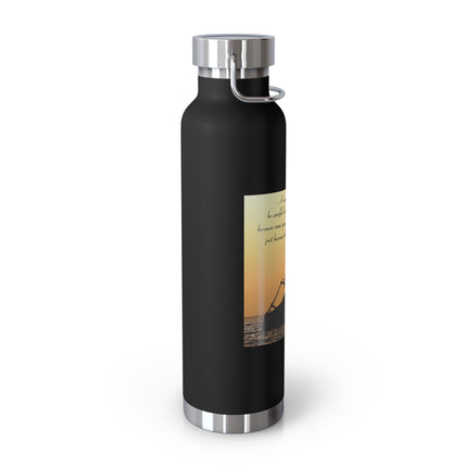 Inspirational Copper Vacuum Insulated Bottle | 22oz Travel Mug for Adventure Lovers
