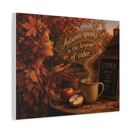 Autumn Speaks in the Language of Cider - Matte Canvas Wall Art