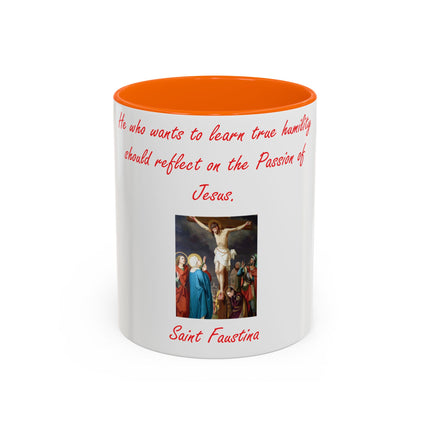 Inspirational Coffee Mug – Humility Quote – 11oz Accent