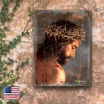 Solemn Night Jesus Wooden Wall Art by D. Gelsinger - Easter Spring Decor - 95668B-DG-1