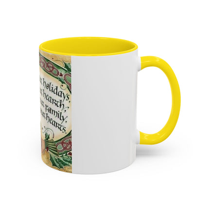 Blessed Holiday Accent Mug – 11oz Ceramic Gift with Heart & Crown Design