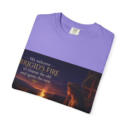 Brigid's Fire Festival T-Shirt — Celtic Imbolc Bonfire Design