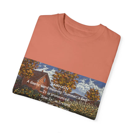 Samhain Tee – Unisex Garment-Dyed Shirt with Pumpkin Spice Wit