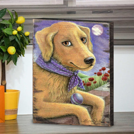 Flowers Fetch & Fun Wooden Wall Art by Laura Seeley - Pets Dog and Cats Decor - 8511111B-2
