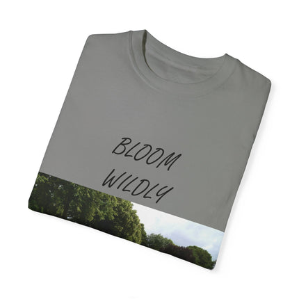 Bloom Wildly T-Shirt – Nature-Inspired Floral Tee – Unisex Garment-Dyed