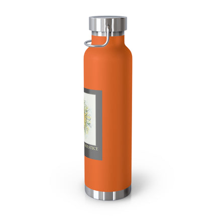 Happy Summer Solstice Copper Vacuum Bottle — 22oz Sun & Greenery