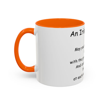 Irish Blessing Accent Mug | 11oz Ceramic Cup for Daily Motivation