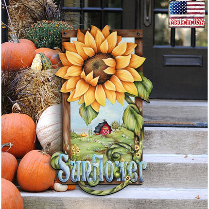 Sunflower Farms Halloween Door Decor by Jamie Mills-Price - Thanksgiving Halloween Decor - 8457701H-1