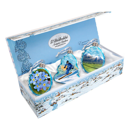 Arctic Mercury Glass Ornaments Set of 3 by G. DeBrekht - Wildlife Holiday Decor - 770114S3-4