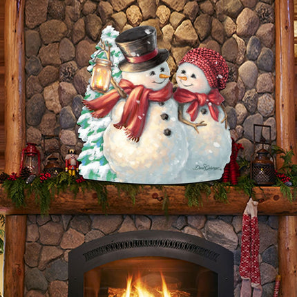 Snow Much in Love Christmas Door Decor by D. Gelsinger - Christmas Santa Snowman Decor - 8461011H-1708-1